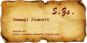 Semegi Zsanett névjegykártya