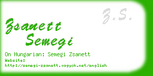 zsanett semegi business card
